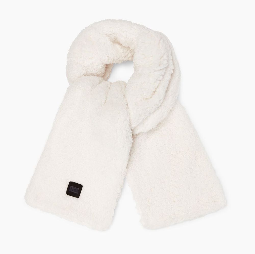 Ugg Sherpa Oversized - Womens Scarfs - White - NZ (7130KMAIR)